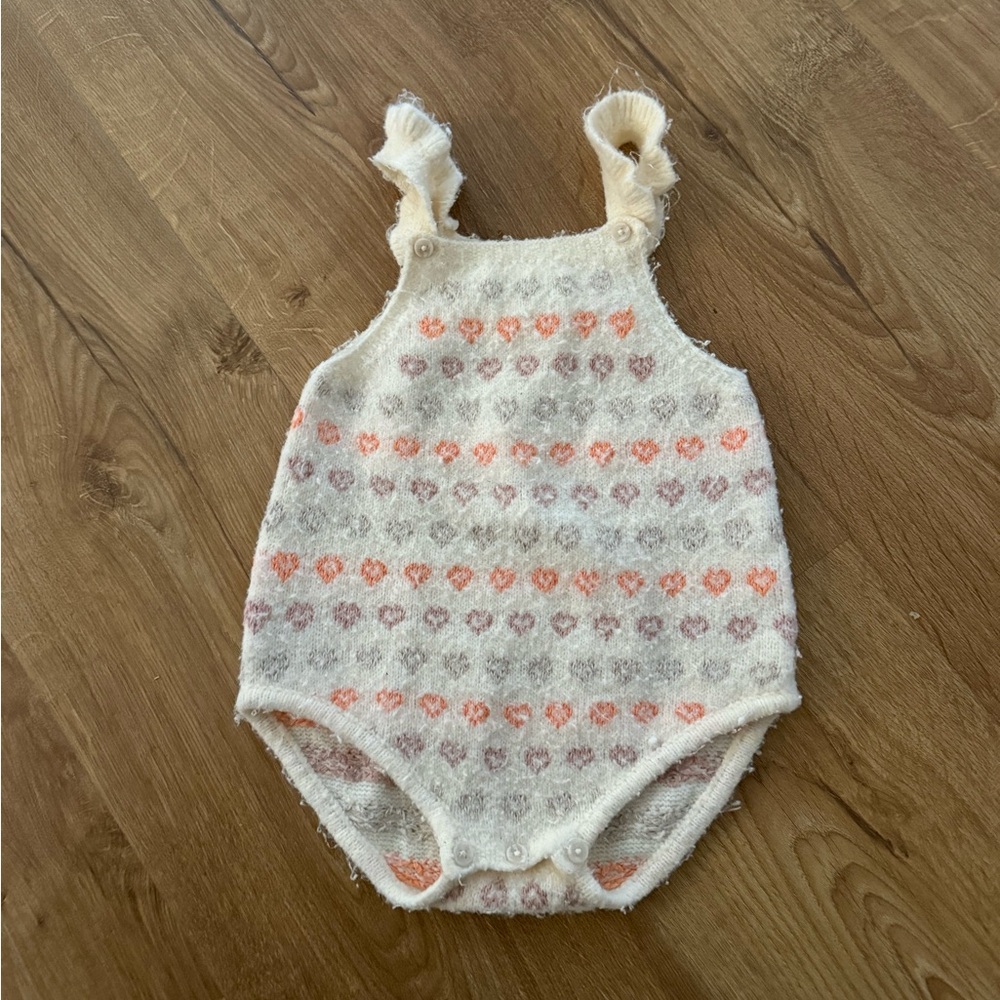 Zara Heart Knit Romper